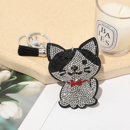 Classic Cartoon Cat Hot Rhinestone Keychain Fashion - Fun Gifts & More