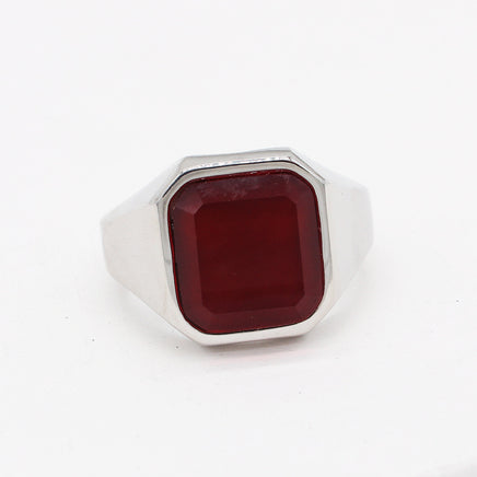 Men's Fashion Simple Square Gem Tiger Eye Ring - Fun Gifts & More