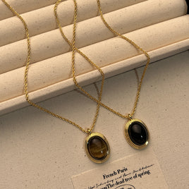 Tiger Eye Necklace Retro Minority - Fun Gifts & More