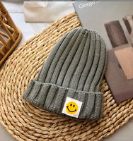 Baby Toddler Ribbed Knit Smile Face Beanie - Fun Gifts & More