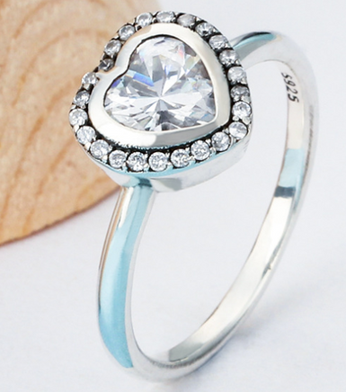 S925 sterling silver heart shaped ring - Fun Gifts & More