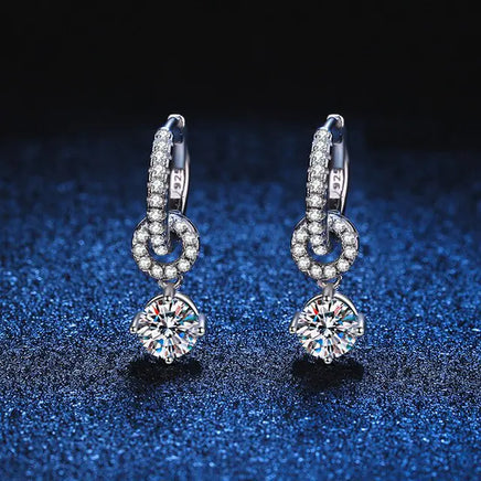 Genuine Moissanite Drop Earrings - Fun Gifts & More