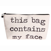 Letter Print Women's Cosmetic Clutch Multifunctional Storage Bag - Fun Gifts & More