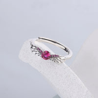 925 Sterling Silver Angel's Wing Index Finger Ring Female - Fun Gifts & More