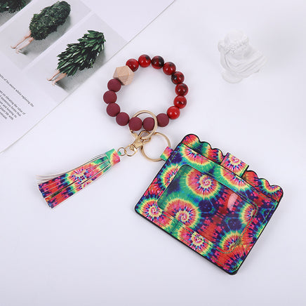 Silicone Bead Bracelet Card Bag Pu Tassel Women's Purse - Fun Gifts & More