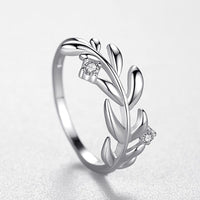 Fashion Micro Diamond Leaf Ring - Fun Gifts & More