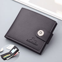 Men's Retro Woven Pattern Leather Wallet - Fun Gifts & More