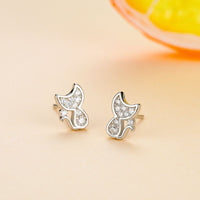 S925 Sterling Silver Kitten Stud Earrings - Fun Gifts & More