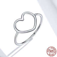 Simple S925 Ring Heart Shape - Fun Gifts & More