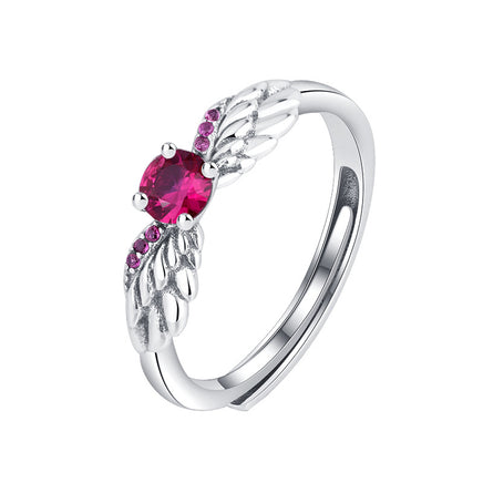 925 Sterling Silver Angel's Wing Index Finger Ring Female - Fun Gifts & More