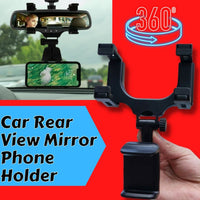 Universal 360 Rotation Car Rear View Mirror Mount Stand GPS Cell Phone Holder - Fun Gifts & More