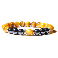 Natural Tiger Eye Stone Stretch Men's Bracelet - Fun Gifts & More