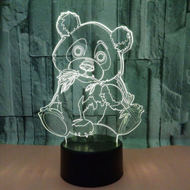 Panda eating bamboo acrylic light 3D illusion lamp - Fun Gifts & More