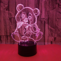 Panda eating bamboo acrylic light 3D illusion lamp - Fun Gifts & More