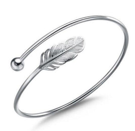 S925 Sterling Silver Leaf Bracelet - Fun Gifts & More