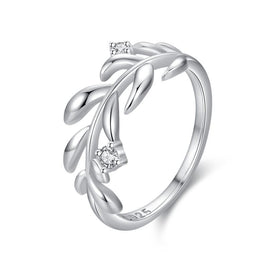 Fashion Micro Diamond Leaf Ring - Fun Gifts & More