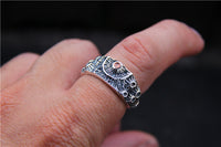 Trendy Sterling Silver  Ring Crater Ring Male - Fun Gifts & More