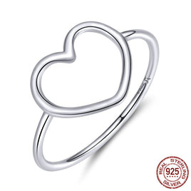 Simple S925 Ring Heart Shape - Fun Gifts & More