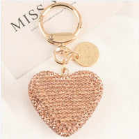 Creative Fashion Rhinestone Heart Keychain Pendant - Fun Gifts & More