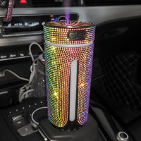 Luxury Diamond Car Humidifier LED Light Car Diffuser Auto Air Purifier Aromatherapy Diffuser Air Freshener Car Accessories For Woman - Fun Gifts & More