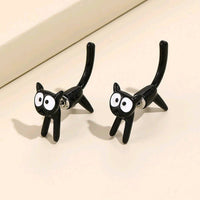 Cute black cat earrings cute - Fun Gifts & More