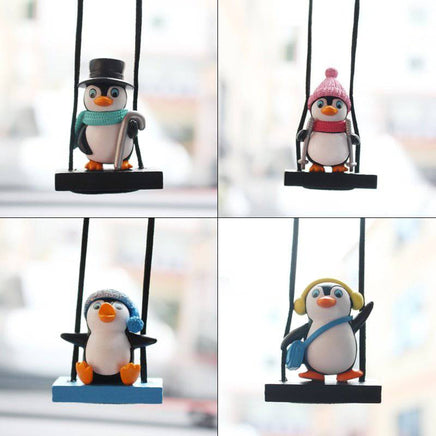 Swing Sled Penguin Car Pendant - Fun Gifts & More