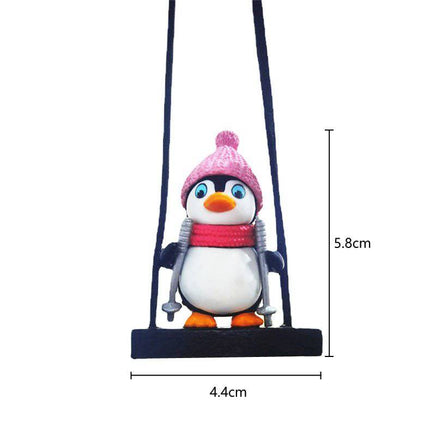 Swing Sled Penguin Car Pendant - Fun Gifts & More