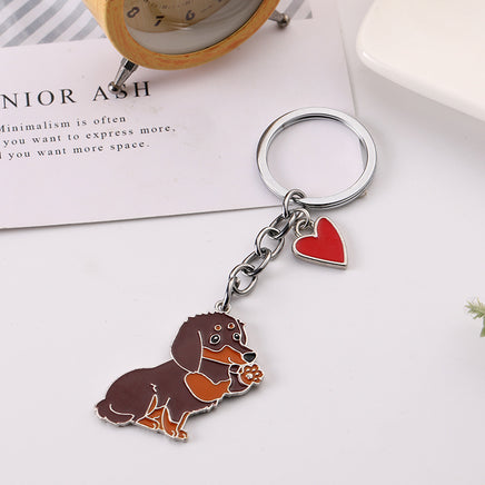 American Cute Fashion Pet Waving Dog Keychain Pendant - Fun Gifts & More