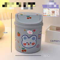 Desktop Trash Can Desk Organizer Bucket Office Mini Bear Trash Can