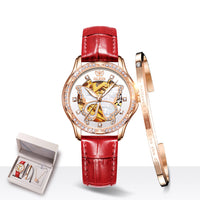 Ladies Automatic Mechanical Watch Gift Box Set - Fun Gifts & More