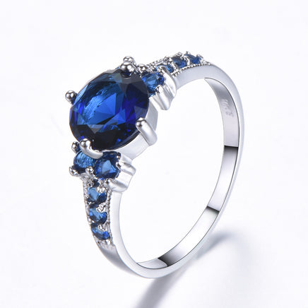 Ring Retro Female Japanese And Korean Purple Zircon Ring Diamond Ring - Fun Gifts & More