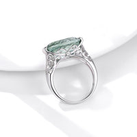 S925 Silver Set Natural Crystal Ring Versatile Jewelry - Fun Gifts & More