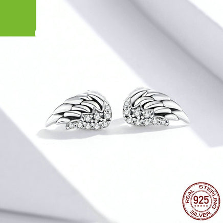 S925 Sterling Silver Wings Earrings Hypoallergenic - Fun Gifts & More