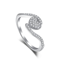 Sterling Silver Ring With Diamonds Simple Ladies Ring - Fun Gifts & More