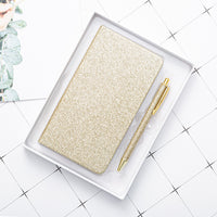 Gift Notepad Gold Powder A6 Notebook Set Customizable Logo Diary Notebook Stationery Gift Box - Fun Gifts & More