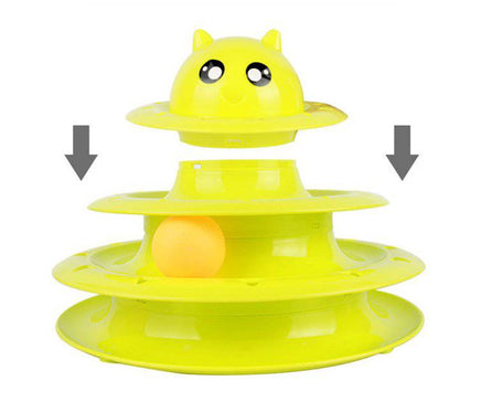 Kitty Cat Toy Turntable ball three-layer cat tower - Fun Gifts & More