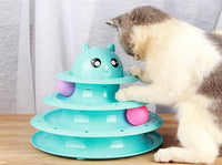 Kitty Cat Toy Turntable ball three-layer cat tower - Fun Gifts & More