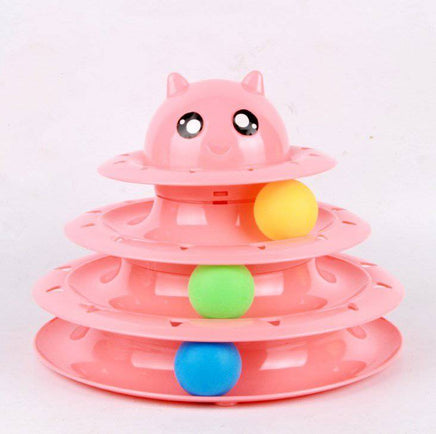 Kitty Cat Toy Turntable ball three-layer cat tower - Fun Gifts & More