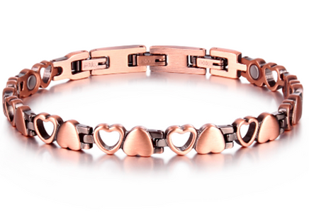 Titanium steel magnet bracelet hearts - Fun Gifts & More