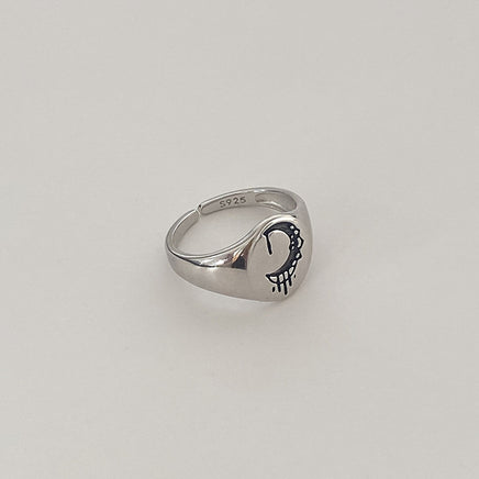 Sterling Silver Element Carved Ring - Fun Gifts & More