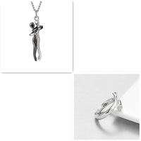 Love Hug Necklace Unisex Men Women Couple - Fun Gifts & More