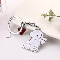 American Cute Fashion Pet Waving Dog Keychain Pendant - Fun Gifts & More