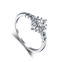 Sterling Silver Ring With Diamonds Simple Ladies Ring - Fun Gifts & More