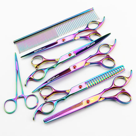 Electroplating Color 5 Pack Pet Grooming Scissors - Fun Gifts & More