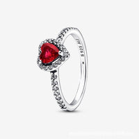 Sterling Silver Red Heart Ring Ruby - Fun Gifts & More