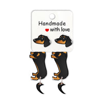 Cute Animal Dachshund Stud Earrings Cartoon Puppy - Fun Gifts & More