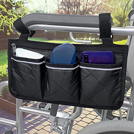 Outdoor Wheelchair Side Pouch Storage Bag Armrest Pocket Organizer Holder Pack - Fun Gifts & More