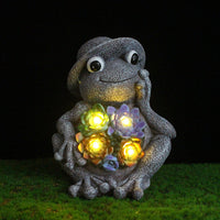 Luminous Solar Lamp Hat Frog Outdoor Courtyard Decoration Resin Crafts - Fun Gifts & More