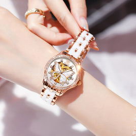 Ladies Automatic Mechanical Watch Gift Box Set - Fun Gifts & More