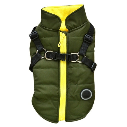 Waterproof Pet Coat With Harness - Fun Gifts & More